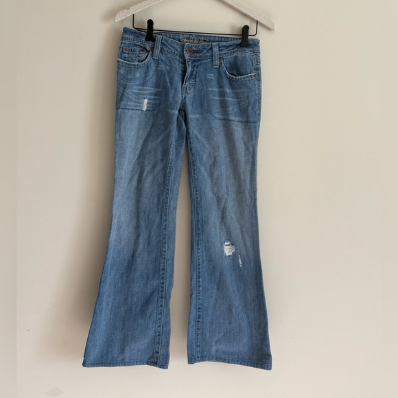 American Eagle Boyfriend Wide Leg Jeans – Women’s Size 0 - Picture 2 of 10